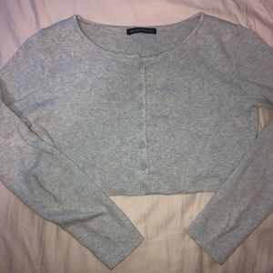 Brandy Melville Grey Athelia Knit Top